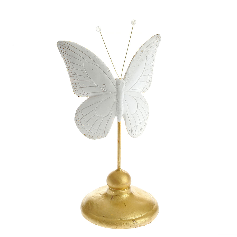 Statueta fluture alb 23 cm - 2 | YEO