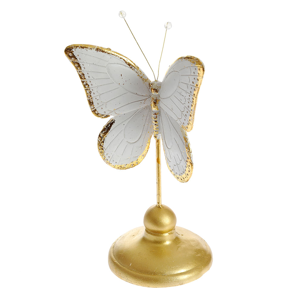 Statueta fluture alb 23 cm - 3 | YEO