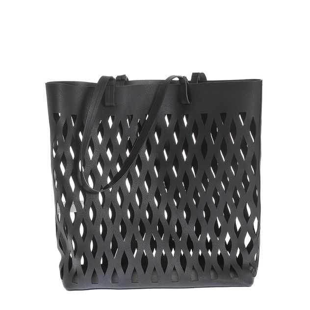 Geanta shopper cu model perforat