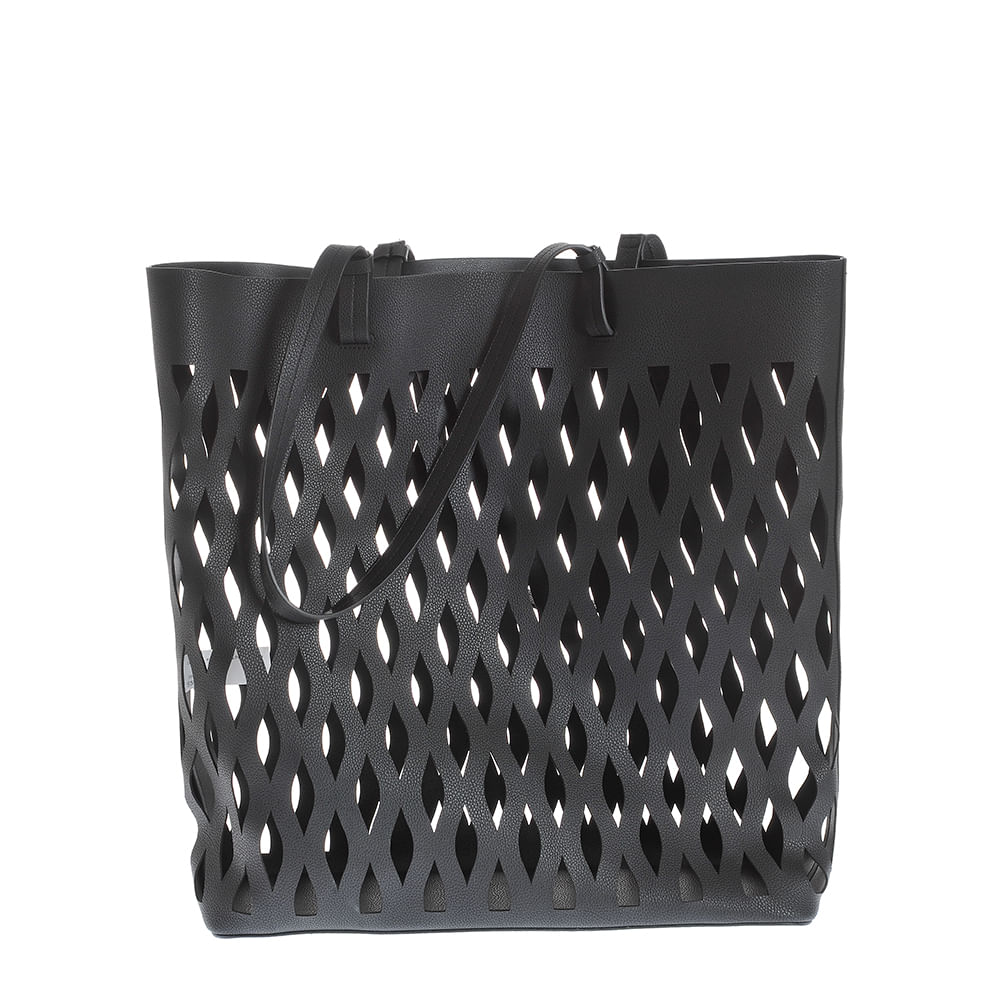 Geanta shopper cu model perforat