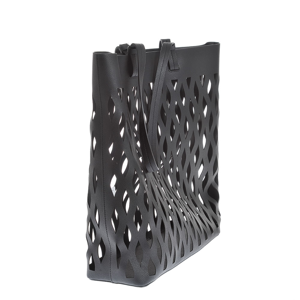 Geanta shopper cu model perforat - 1 | YEO