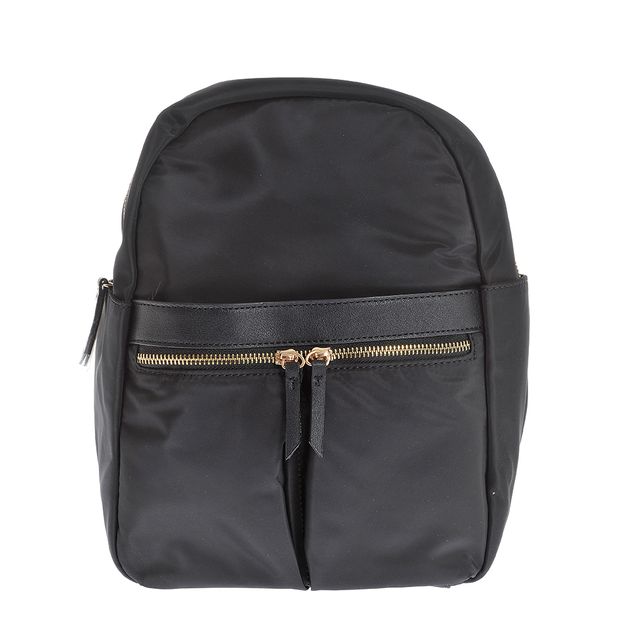 Rucsac negru cu buzunare frontale