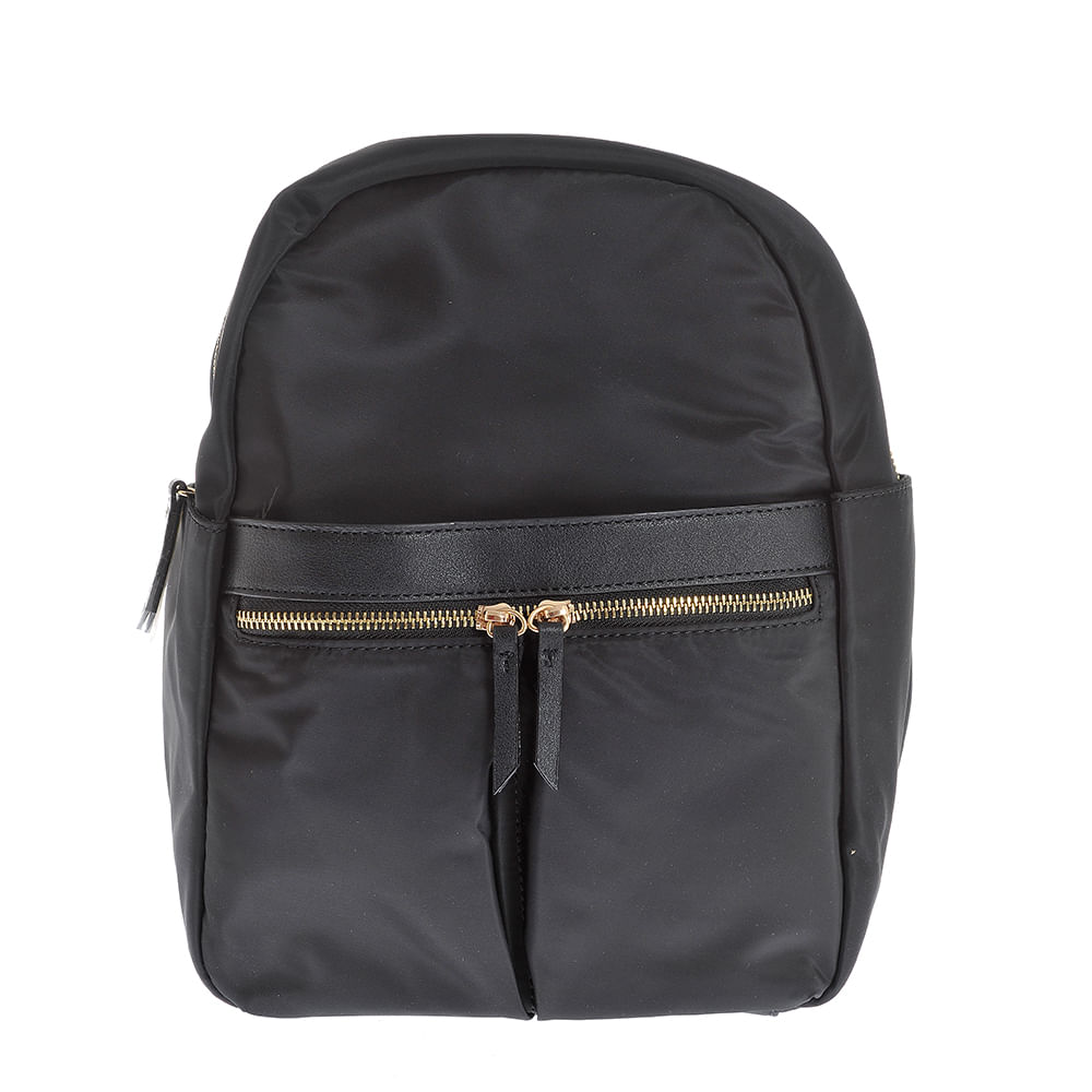 Rucsac negru cu buzunare frontale - 4 | YEO
