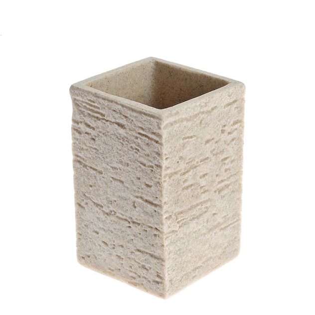 Suport rectangular pentru periute, aspect piatra naturala 10 cm