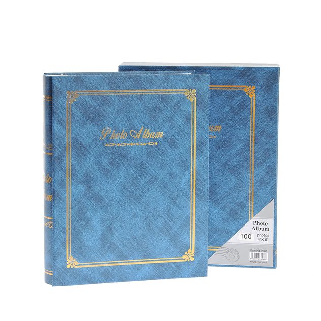Album foto albastru pentru 100 poze 10x15 cm