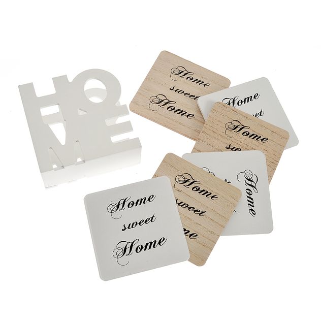 Set 6 suporturi pentru pahare cu suport decorativ HOME 11 cm