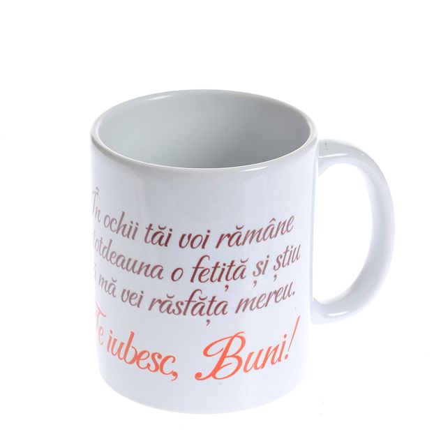 Cana din ceramica Te iubesc, Buni