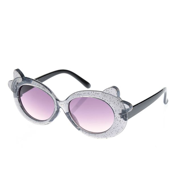 Ochelari de soare glitter cu fundite si lentile mov gradient