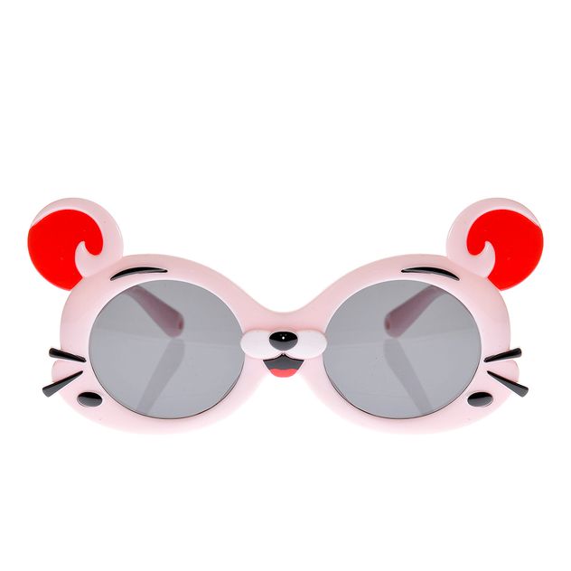 Ochelari de soare roz cu urechi 3D rosii