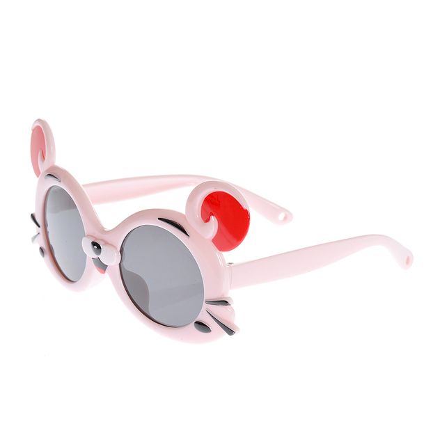 Ochelari de soare roz cu urechi 3D rosii