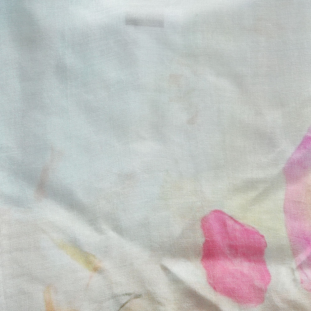 Esarfa din matase cu print floral - 2 | YEO