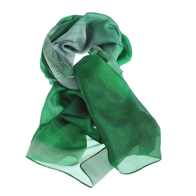 Esarfa matase verde smarald 50x180 cm