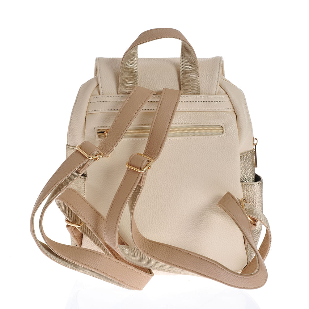 Rucsac bicolor din piele ecologica cu bretele ajustabile - 2 | YEO