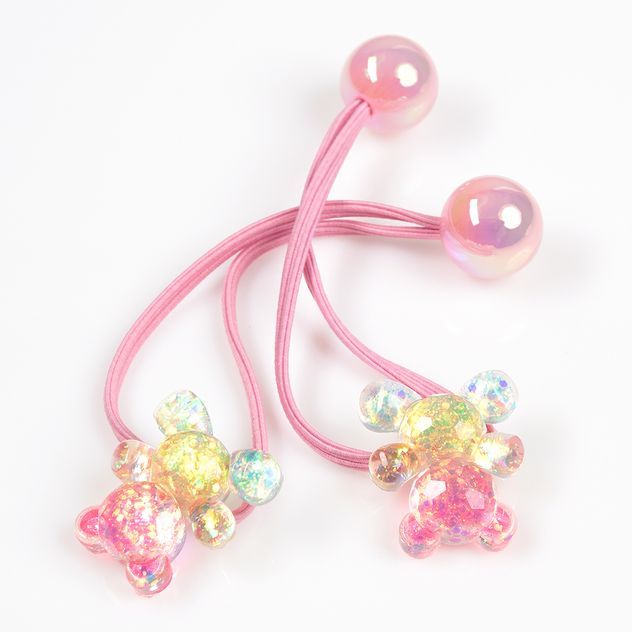 Set 2 elastice pentru par cu ursuleti colorati