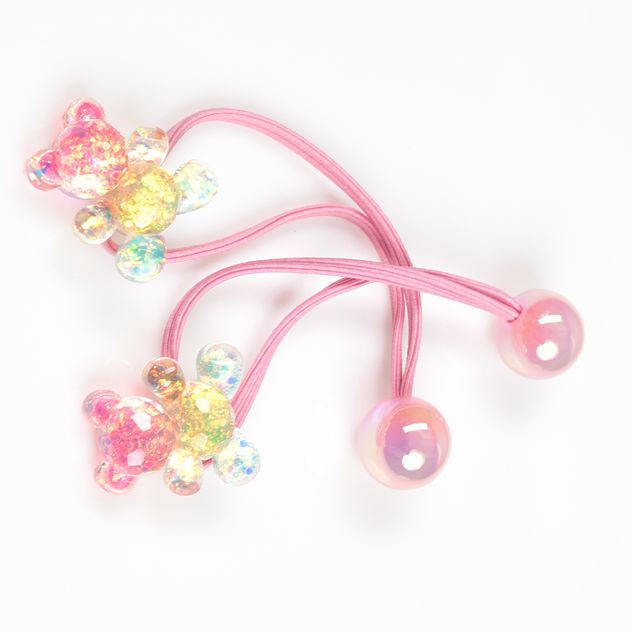 Set 2 elastice pentru par cu ursuleti colorati