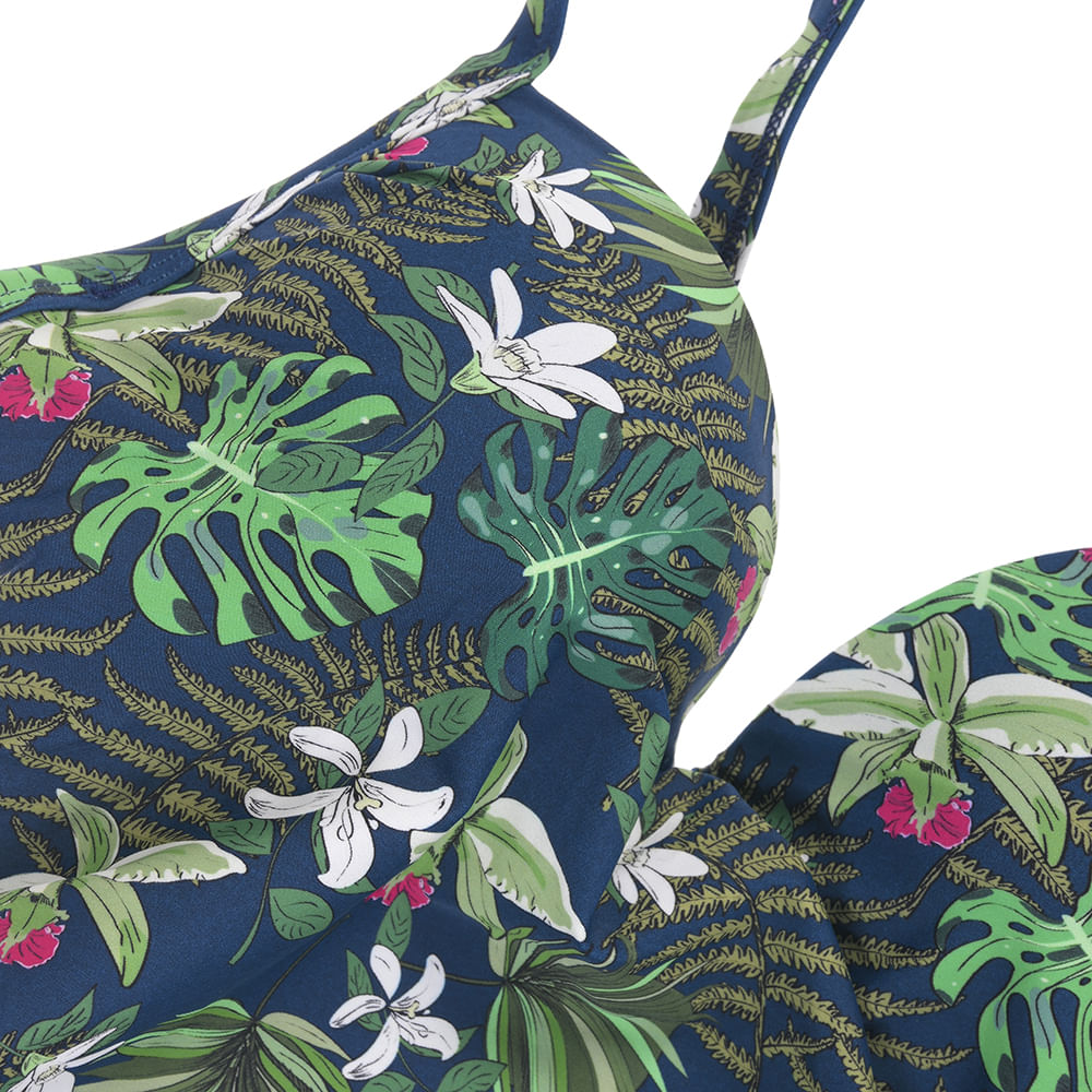 Costum de baie intreg cu model floral - 1 | YEO
