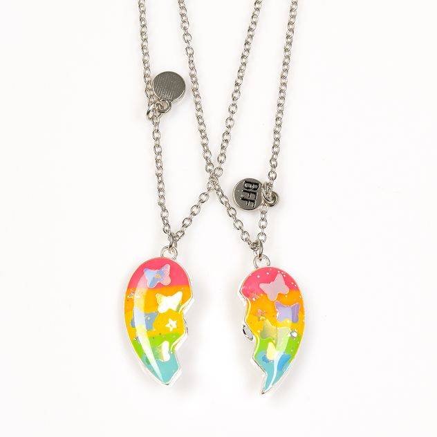 Set 2 coliere Best Friends inima colorata