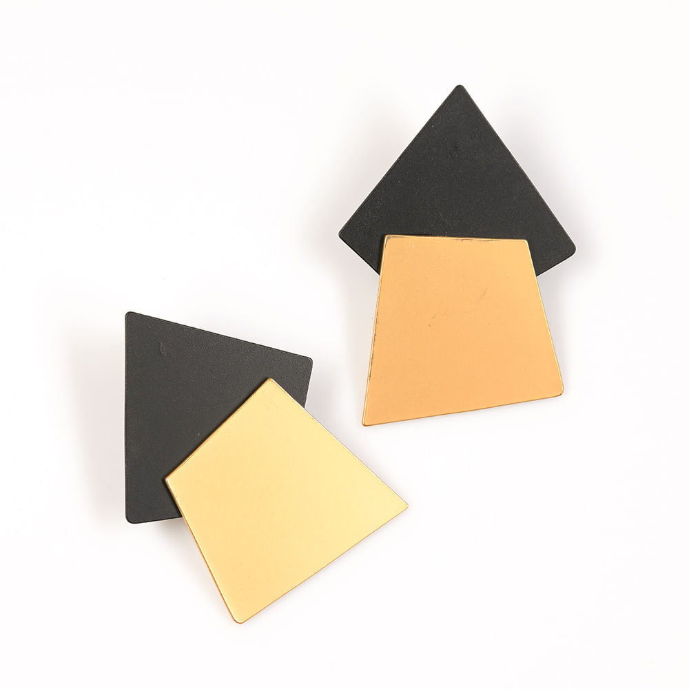 Cercei metalici bicolori - 1 | YEO