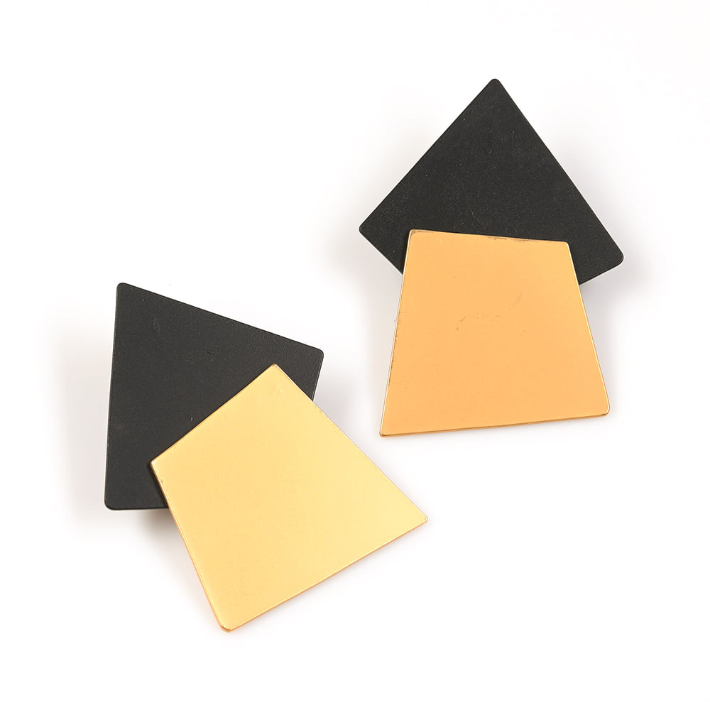 Cercei metalici bicolori - 2 | YEO