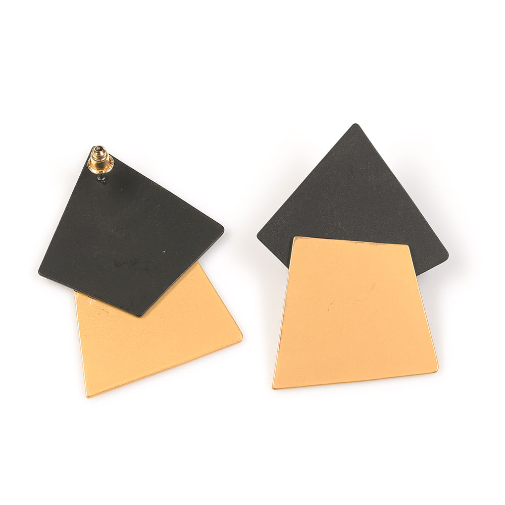 Cercei metalici bicolori - 3 | YEO