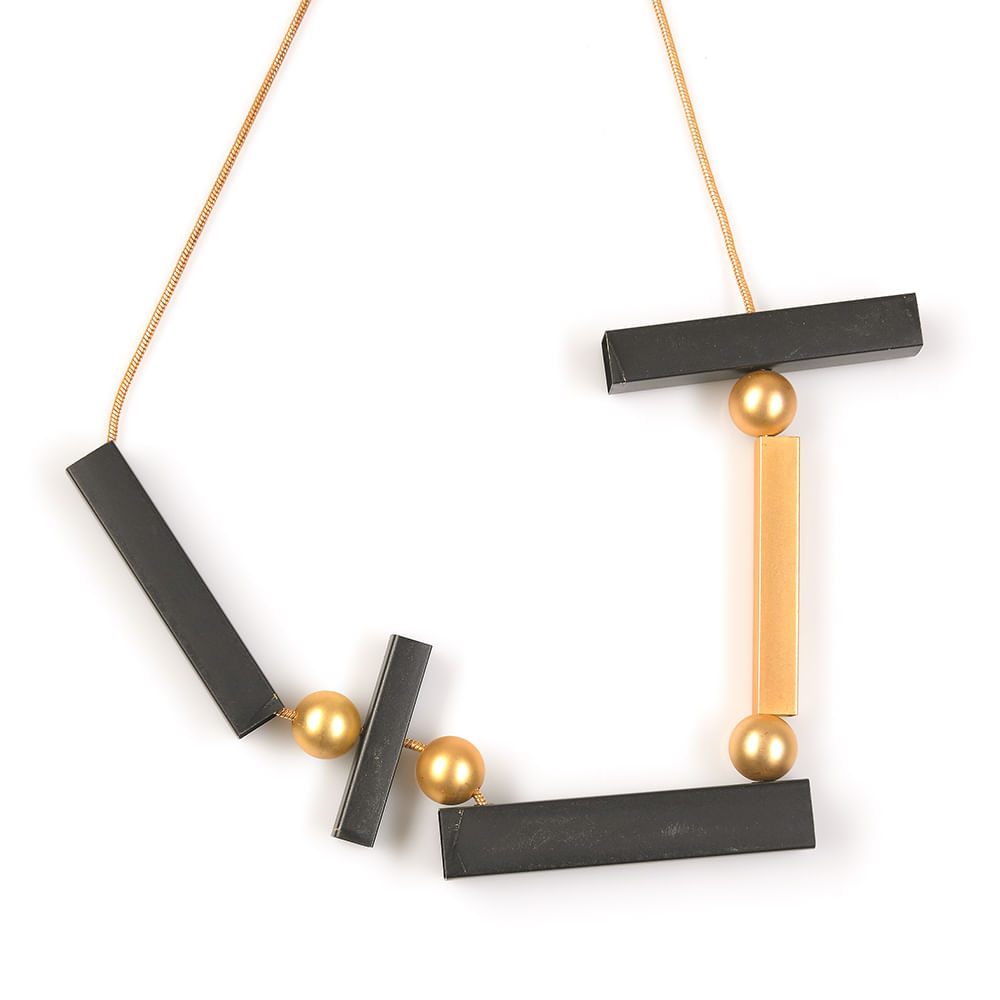 Colier  auriu cu forme geometrice - 1 | YEO