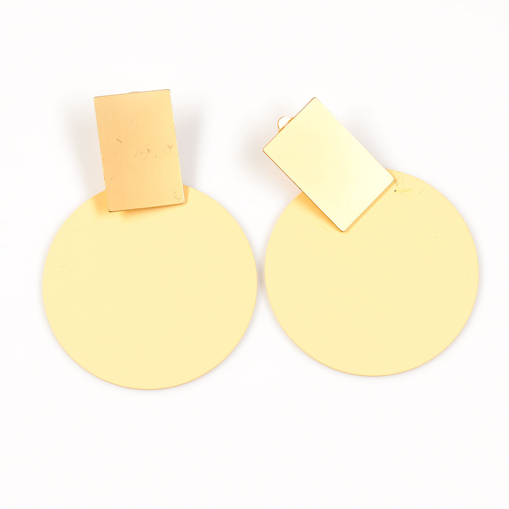 Cercei metalici bicolori cu clips - 3 | YEO