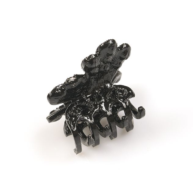 Cleste de par negru in forma de fluture