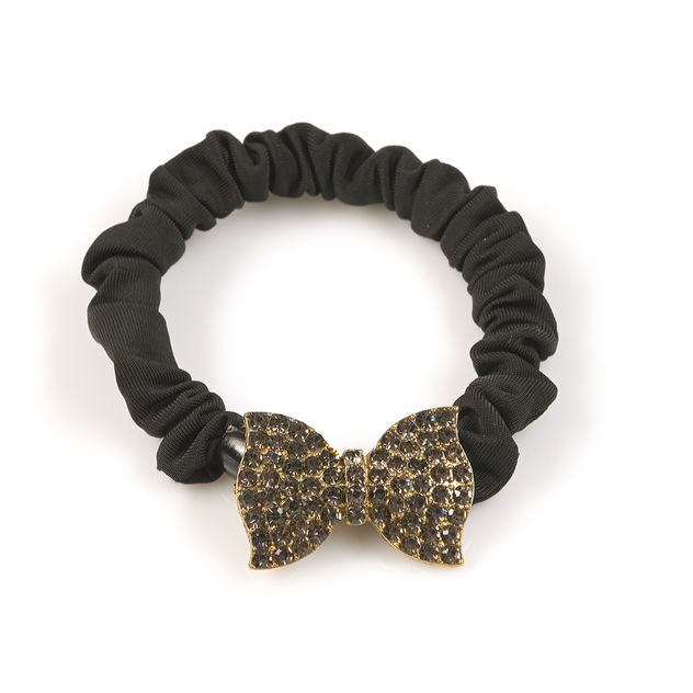 Elastic negru de par cu fundita
