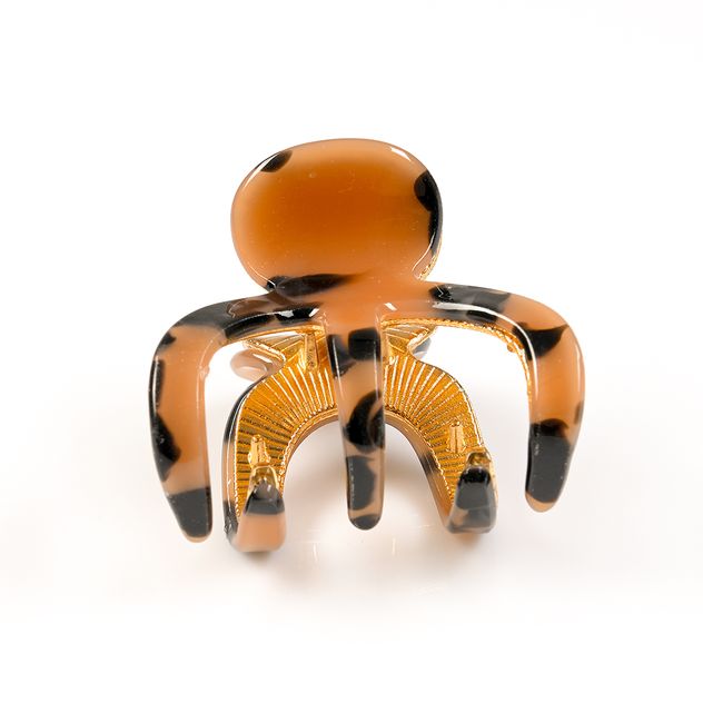 Cleste de par cu aspect lucios si model animal print