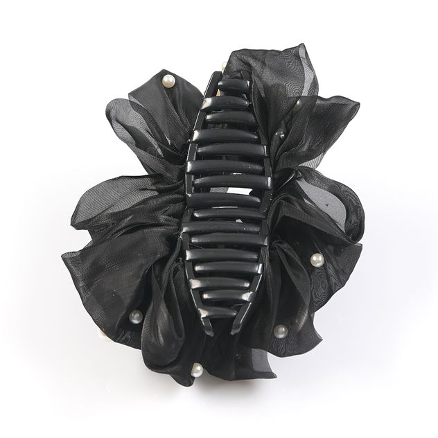 Cleste de par cu funda neagra si perle albe