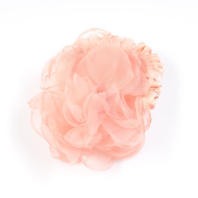 Elastic de par decorativ cu floare textila roz