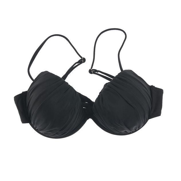 Sutien negru de baie cu bretele subtiri