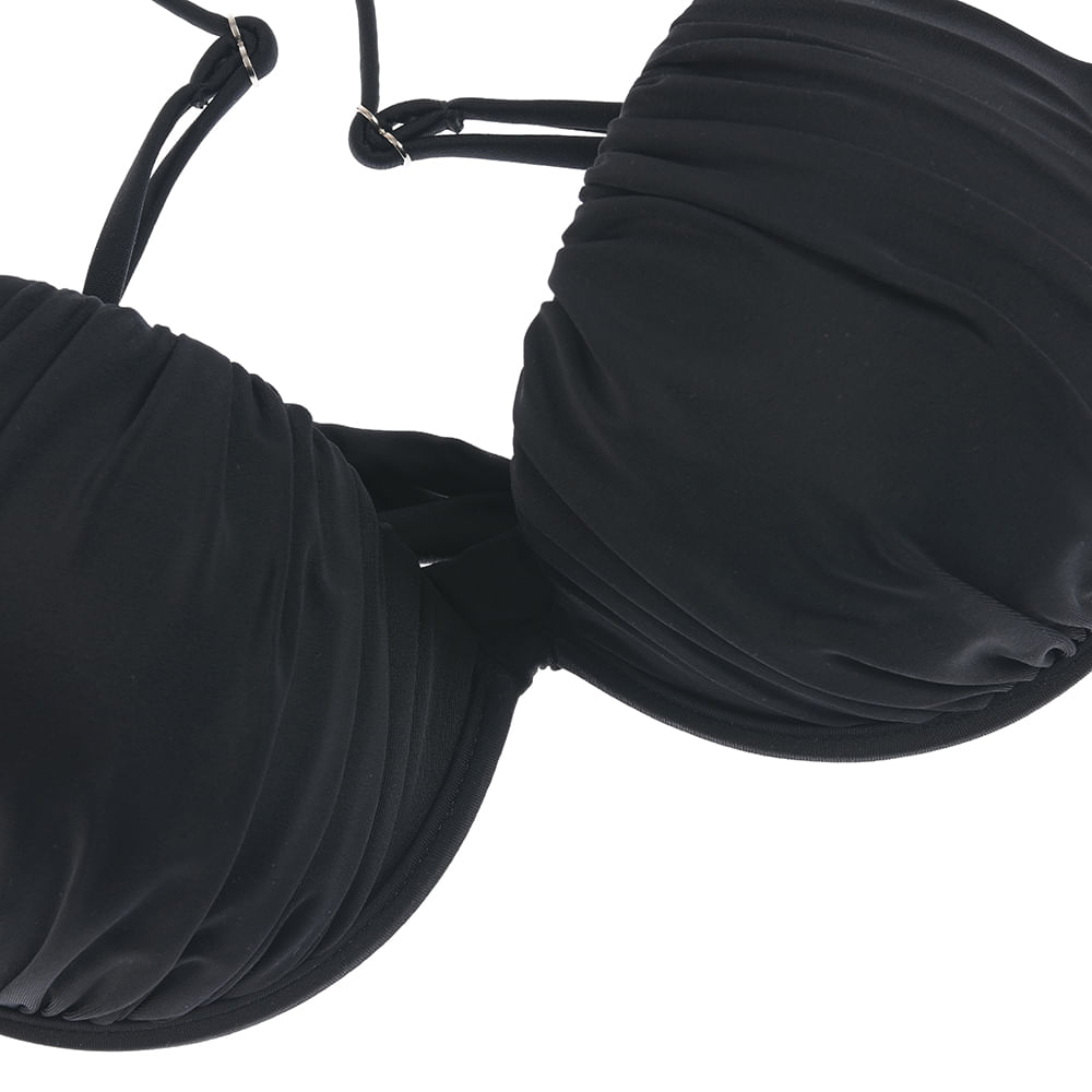 Sutien negru de baie cu bretele subtiri - 4 | YEO