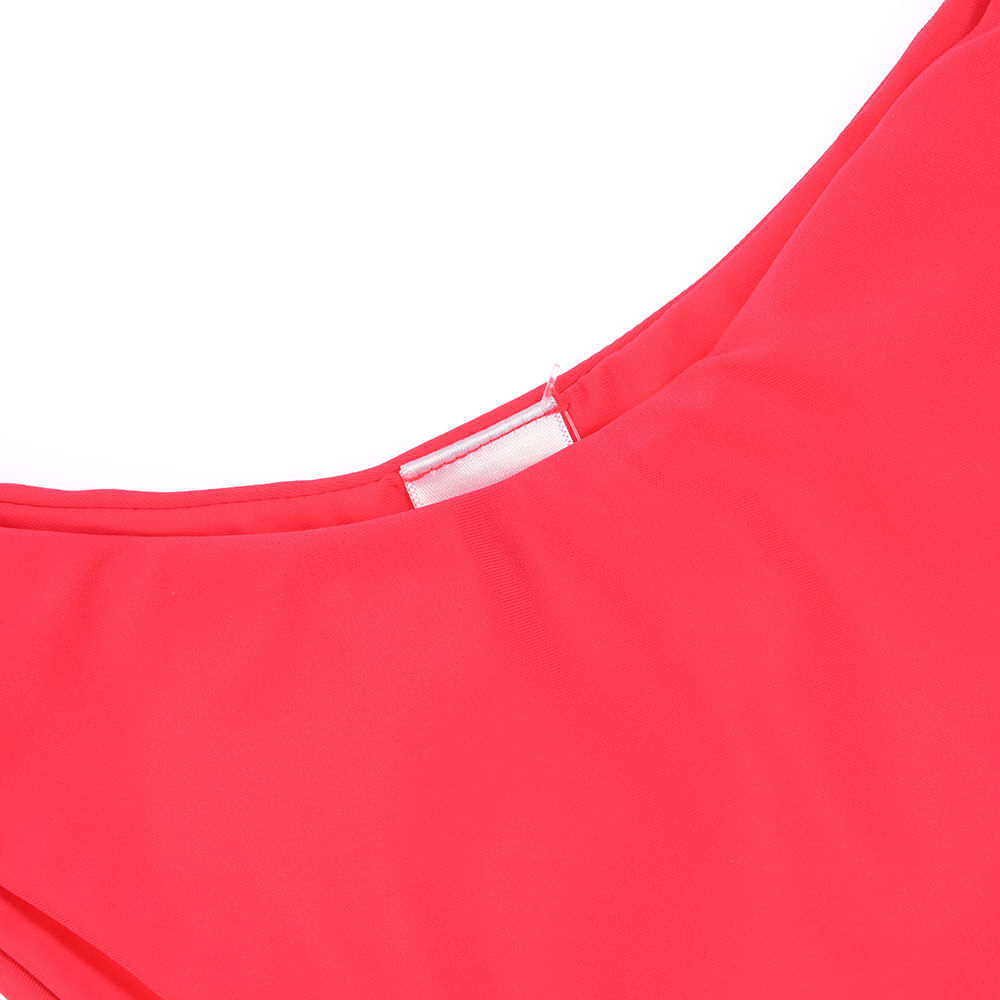 Slip de baie roz cu talie inalta - 1 | YEO