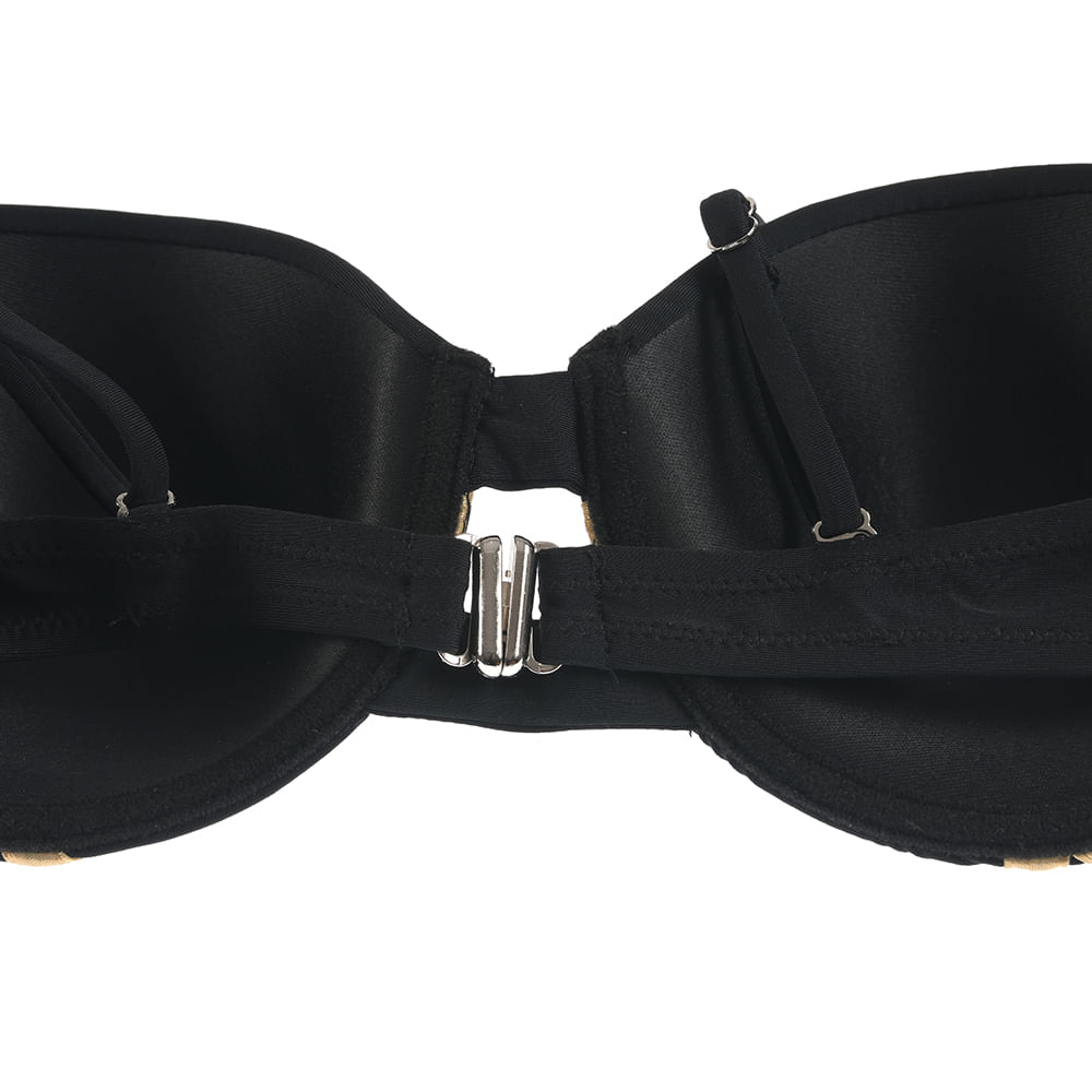 Sutien de baie negru cu bretele detasabile - 2 | YEO