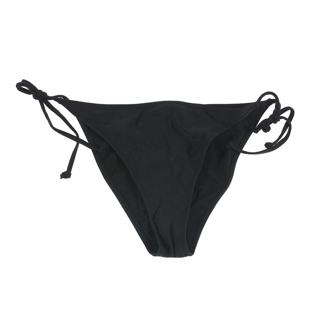 Slip negru cu snur