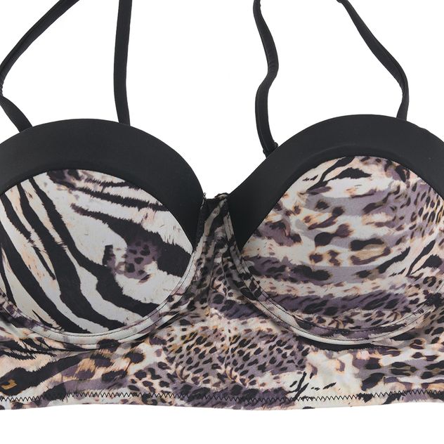 Sutien de baie cu model animal print