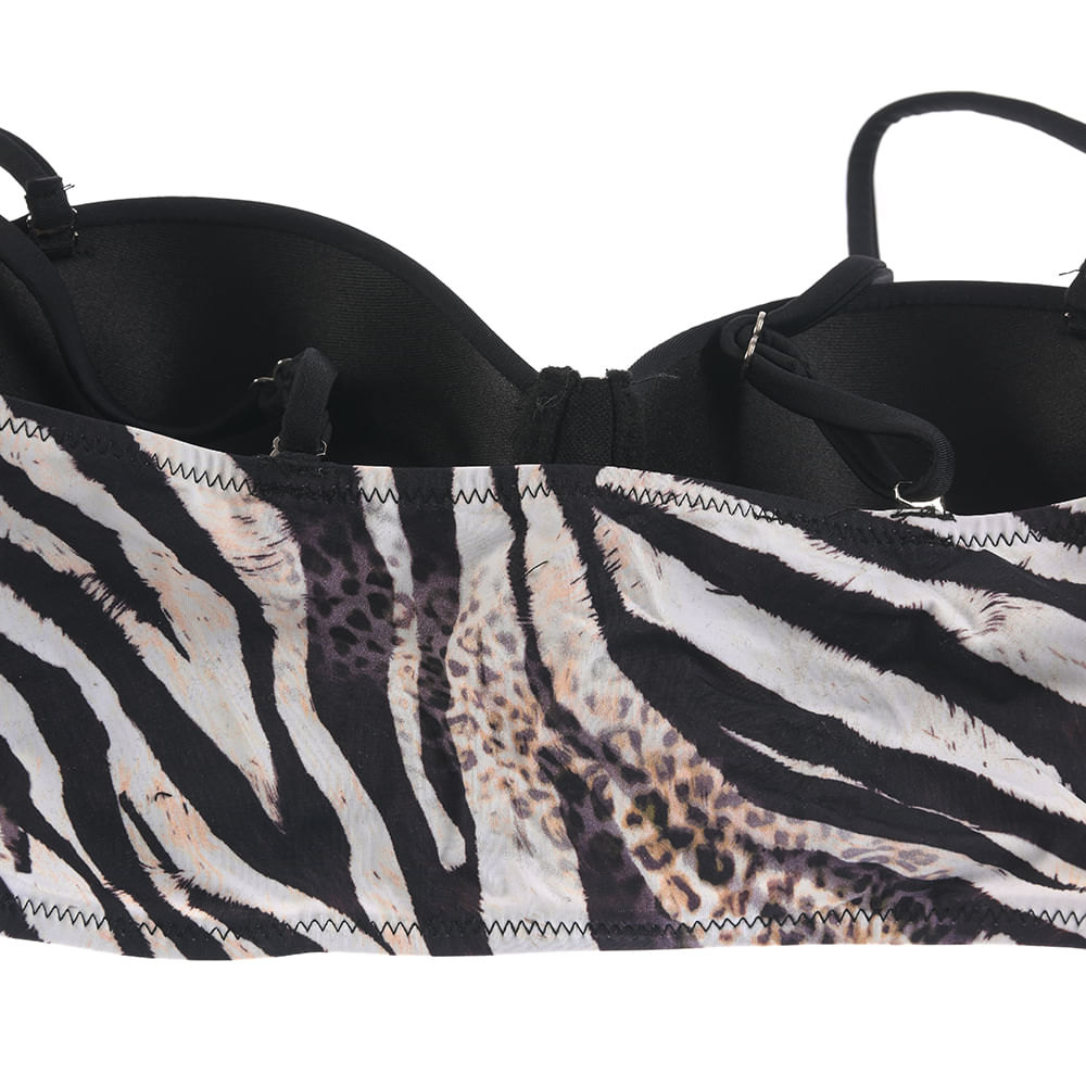 Sutien de baie cu model animal print - 2 | YEO