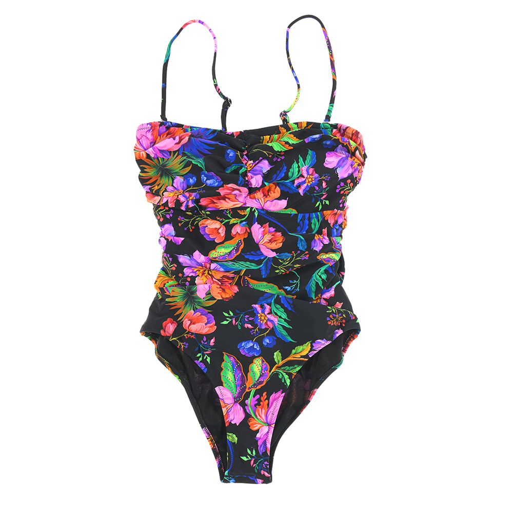 Costum de baie cu model floral
