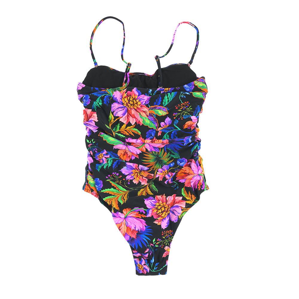 Costum de baie cu model floral - 2 | YEO