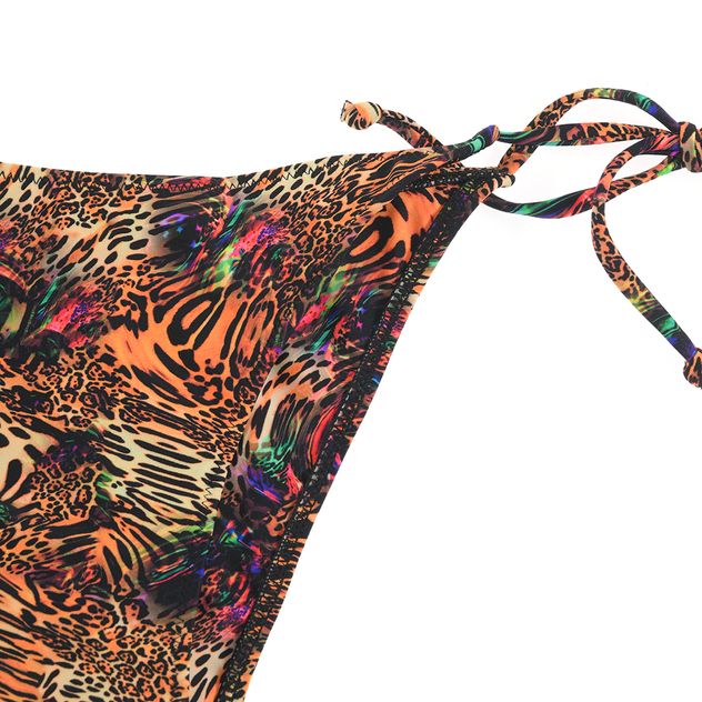 Slip de baie colorat cu model animal print