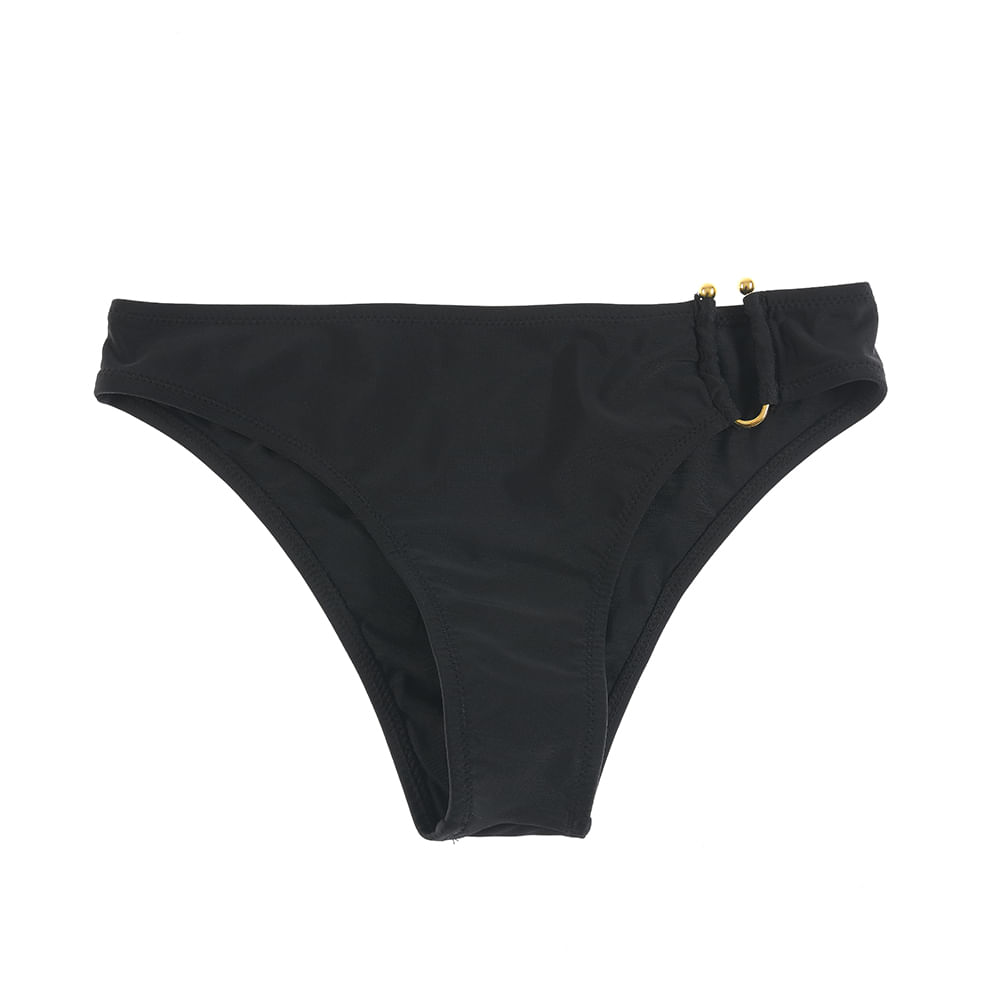 Slip de baie negru cu detalii aurii
