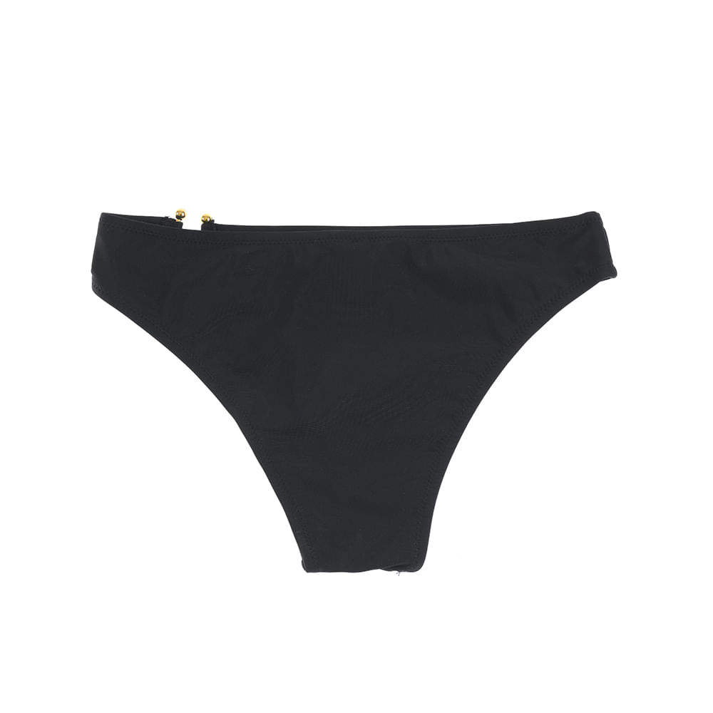 Slip de baie negru cu detalii aurii - 2 | YEO