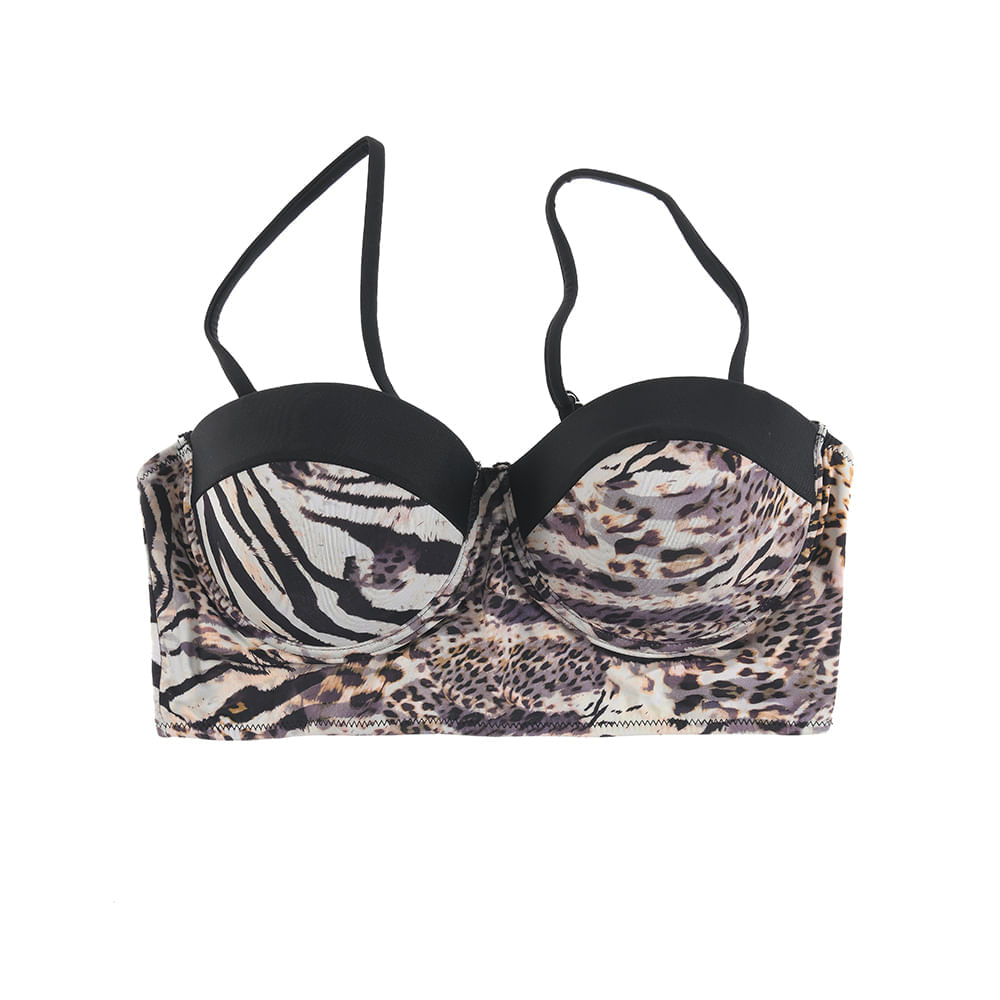 Sutien de baie cu model animal print - 4 | YEO