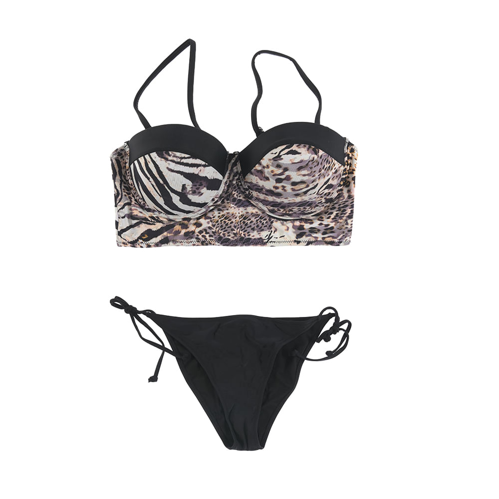 Slip negru cu snur - 2 | YEO