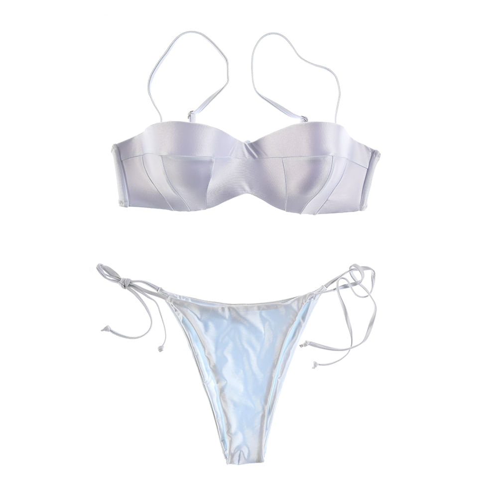 Tip produs: Slip de baie Culoare: Alb Compozitie: 85% Nailon, 15% Elastan Diferenta dintre marimi este de aproximativ 2 cm. - 3 | YEO