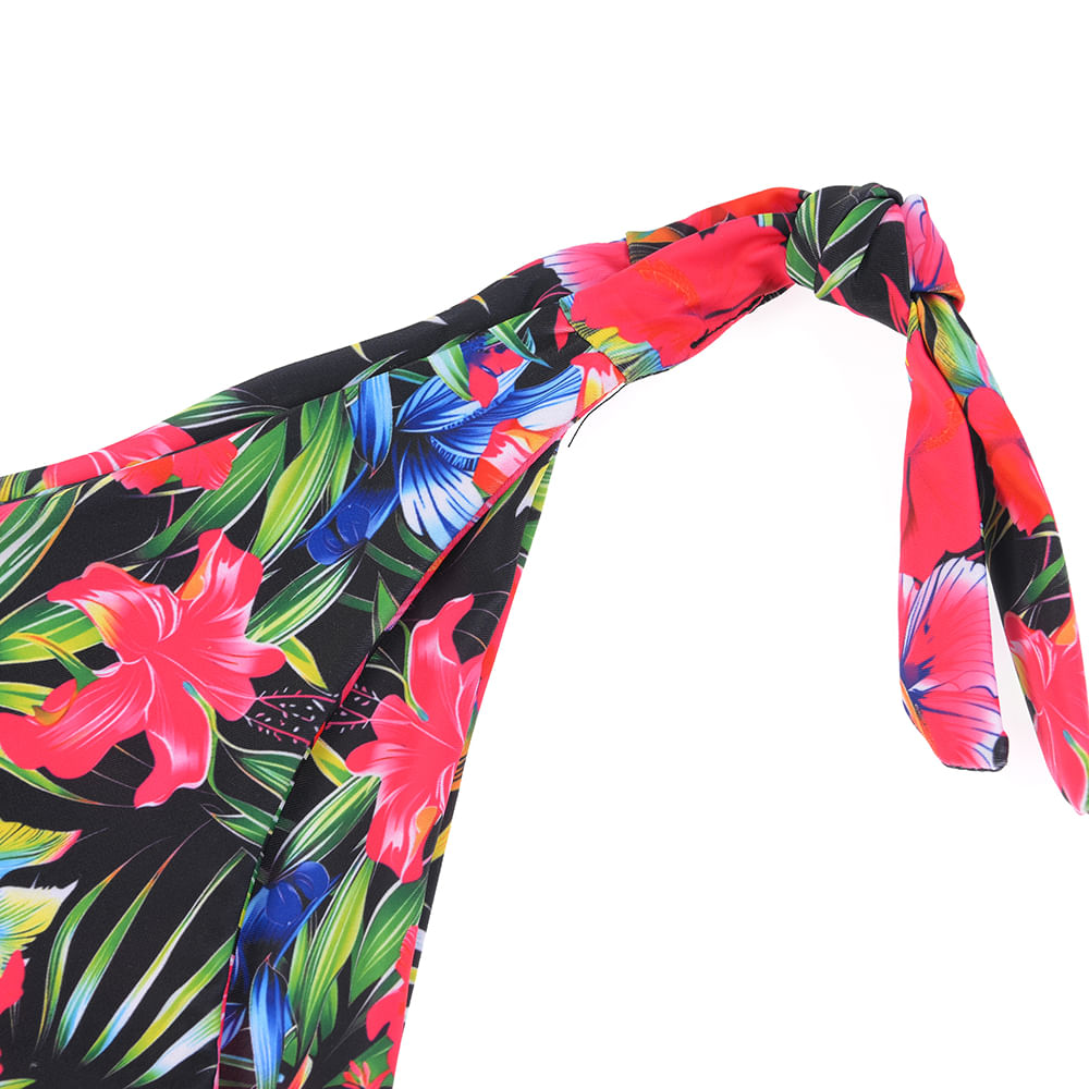 Slip de baie cu flori roz - 1 | YEO