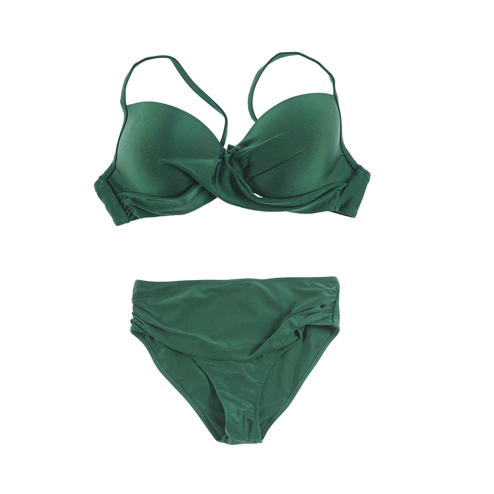 Sutien verde cu bretele subtiri - 3 | YEO