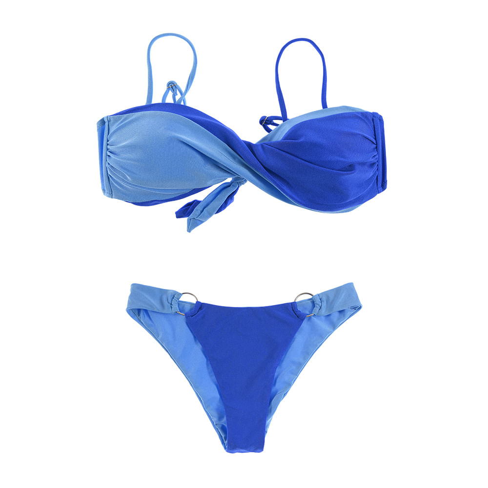 Slip de baie in doua nuante de albastru - 3 | YEO