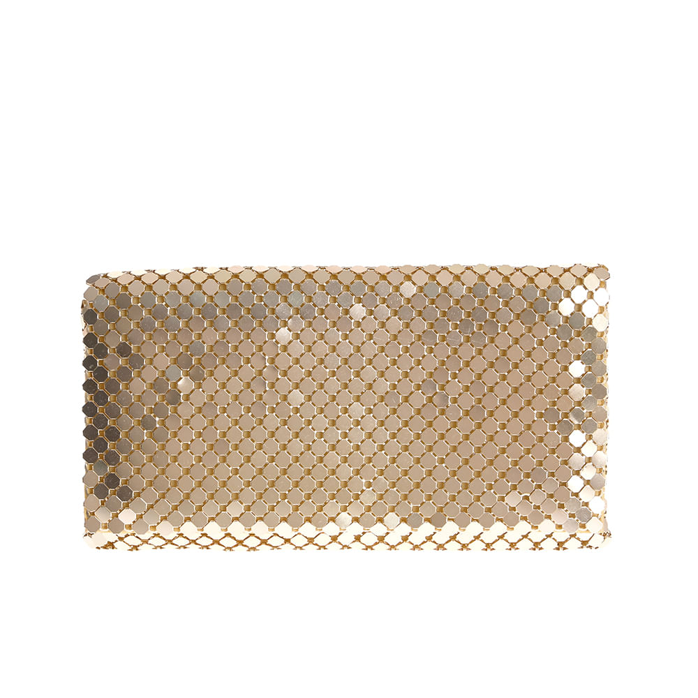 Geanta plic aurie cu aspect metalic - 1 | YEO